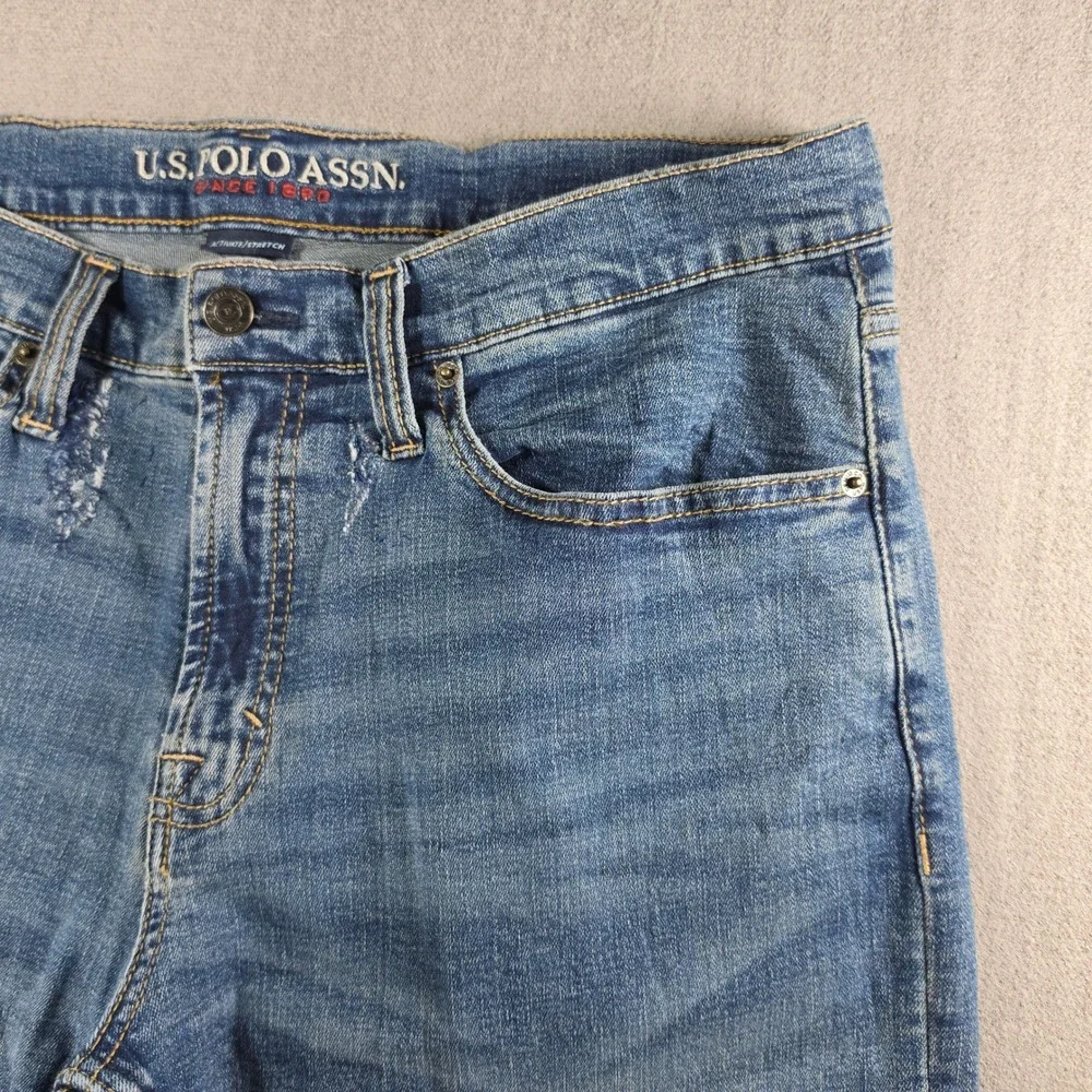 U.S. Polo Assn. Jeans Mens 34x32 Blue Straight Leg Stretch Denim Pants
